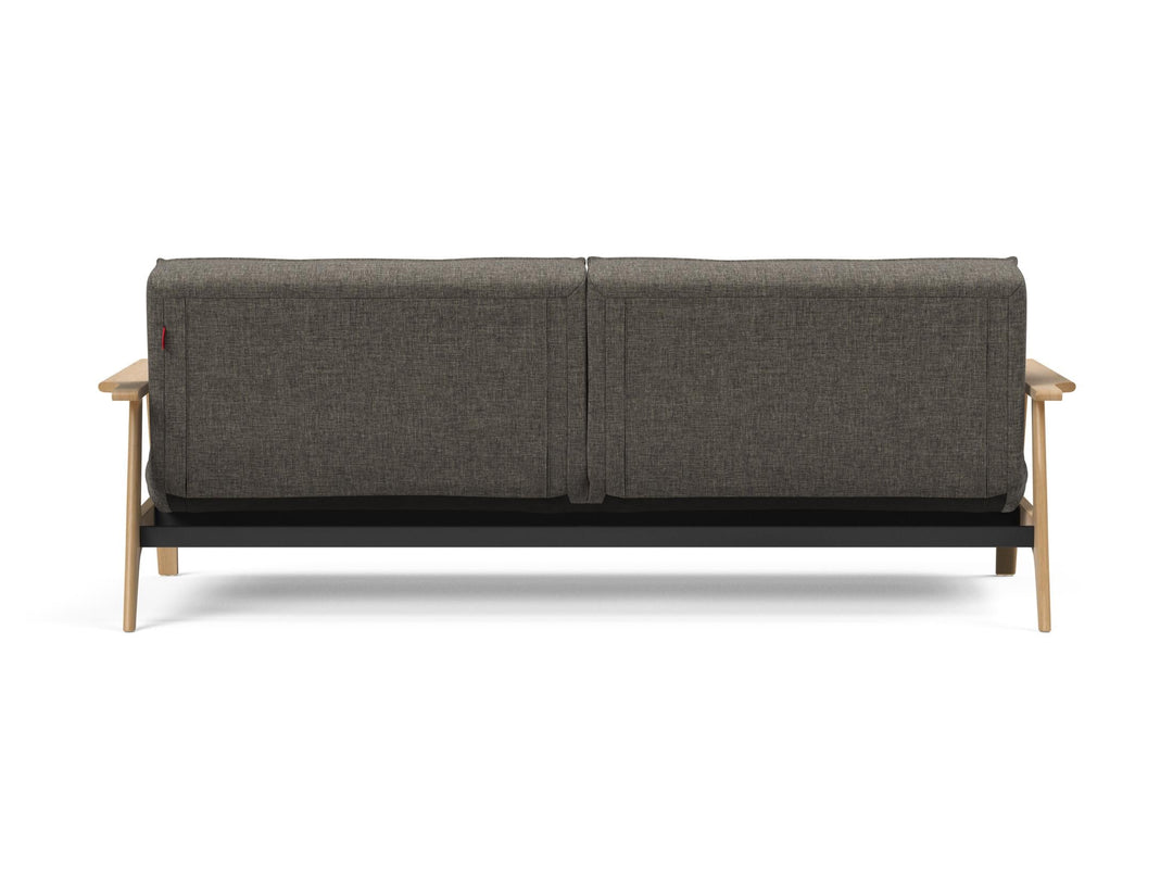 The Decorators: Canapea extensibila Splitback Frej Oak Flashtex Dark Grey 115x210cm