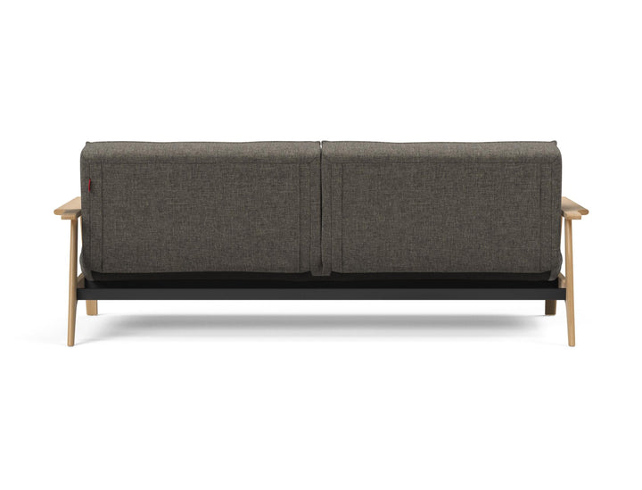 The Decorators: Canapea extensibila Splitback Frej Oak Flashtex Dark Grey 115x210cm