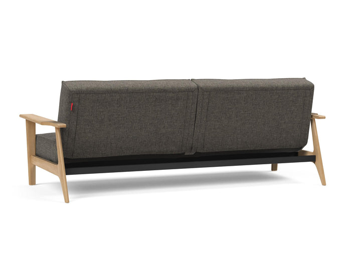 The Decorators: Canapea extensibila Splitback Frej Oak Flashtex Dark Grey 115x210cm