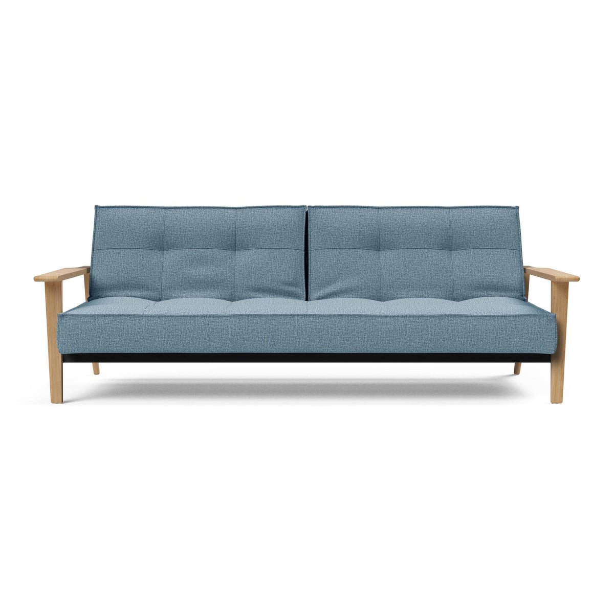 Canapea extensibila Splitback Frej Oak Mixed Dance Light Blue 115x210cm