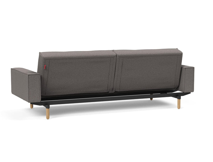 The Decorators: Canapea extensibila cu brate Splitback Stem Mixed Dance Grey 115x210cm