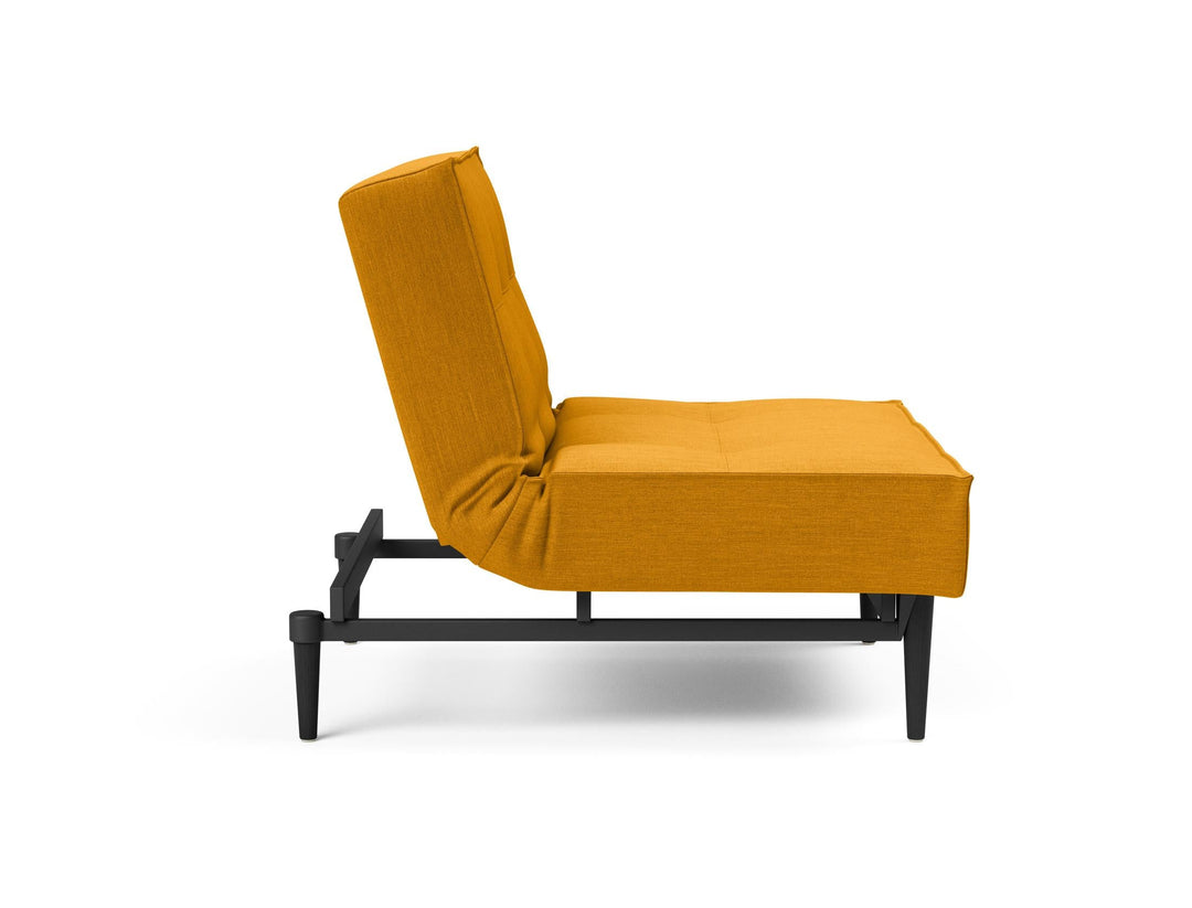 The Decorators: Fotoliu recliner Splitback Styletto Black Wood Elegance Burned Curry  115x90cm