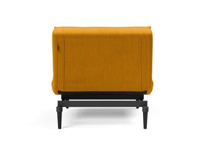 The Decorators: Fotoliu recliner Splitback Styletto Black Wood Elegance Burned Curry  115x90cm