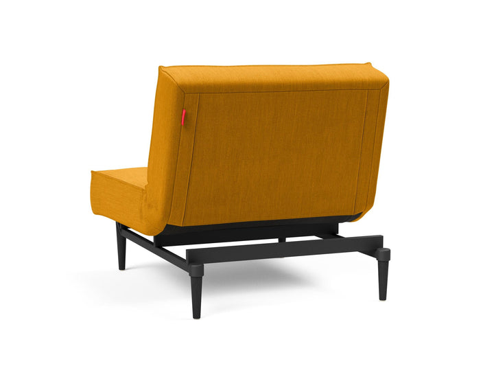 The Decorators: Fotoliu recliner Splitback Styletto Black Wood Elegance Burned Curry  115x90cm