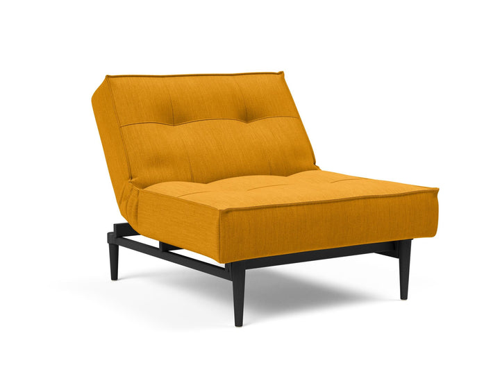 The Decorators: Fotoliu recliner Splitback Styletto Black Wood Elegance Burned Curry  115x90cm