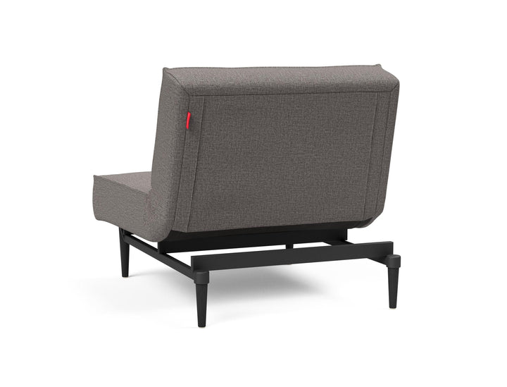 Fotoliu recliner Splitback Styletto Black Wood Mixed Dance Grey 115x90cm