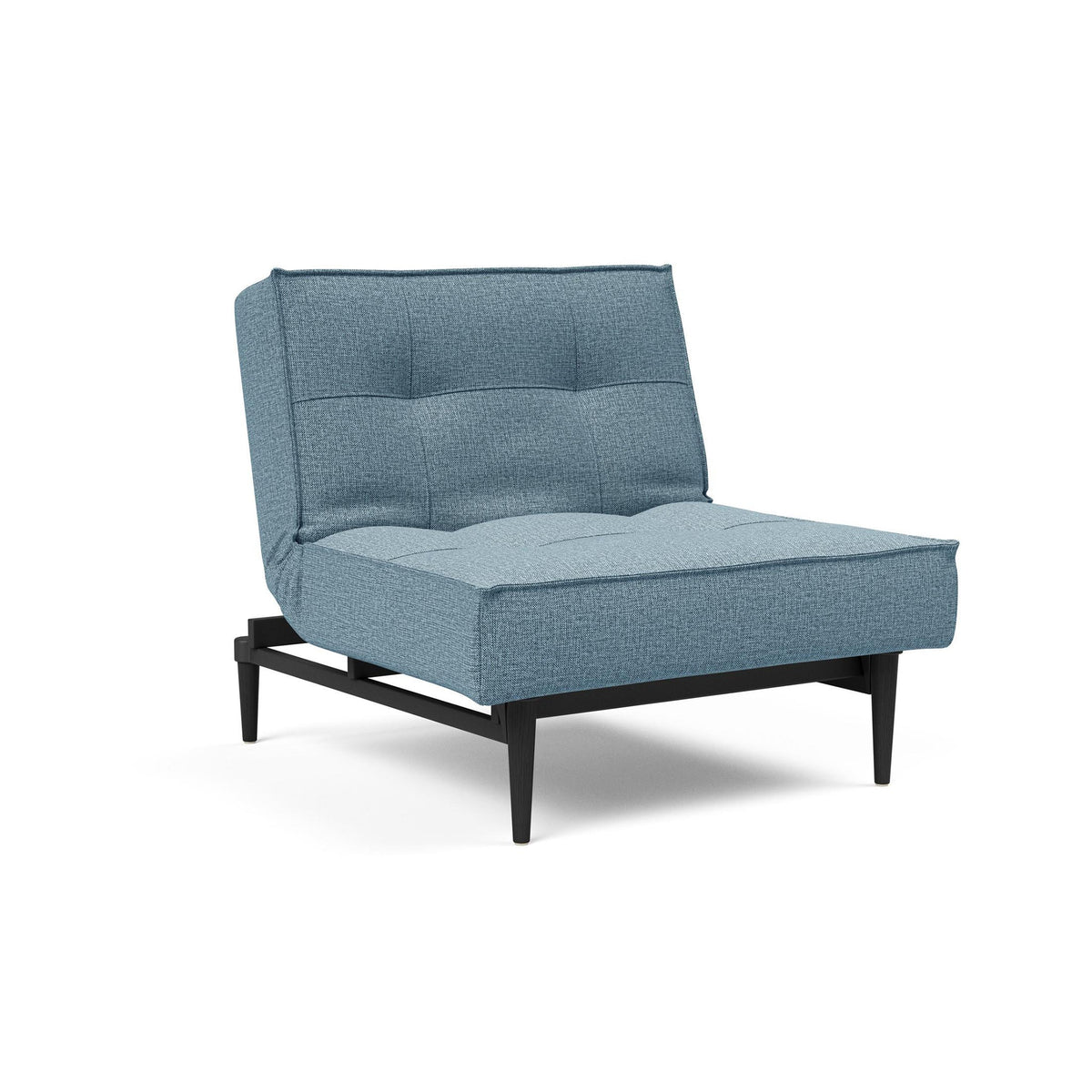 Fotoliu recliner Splitback Styletto Black Wood Mixed Dance Light Blue  115x90cm