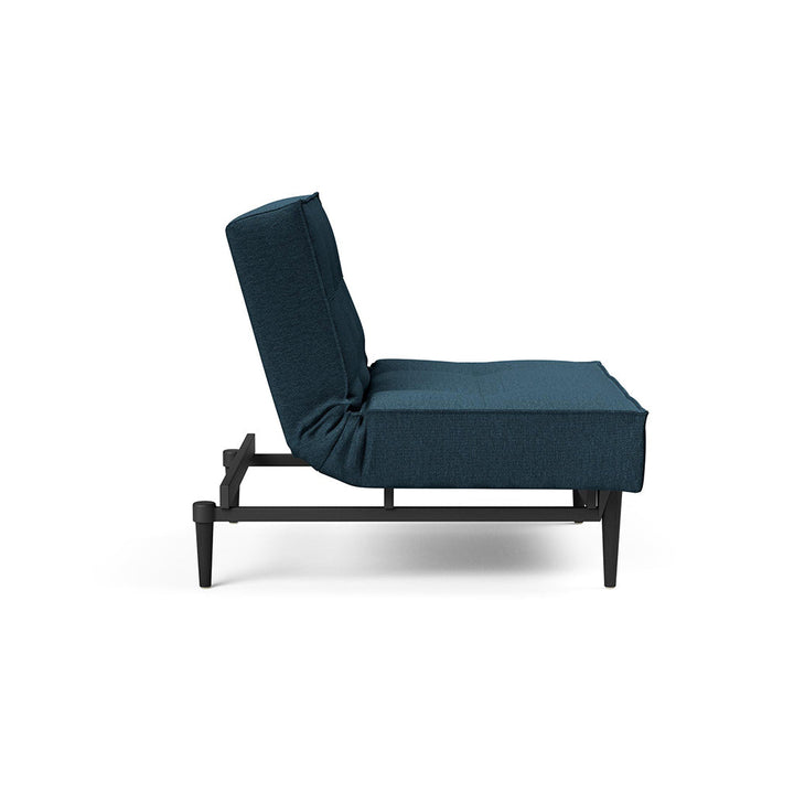 Fotoliu recliner Splitback Styletto Black Wood Argus Navy Blue 115x90cm