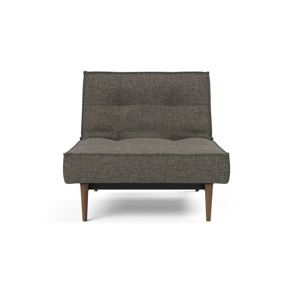 The Decorators: Fotoliu recliner Splitback Styletto Dark Wood Flashtex Dark Grey 115x90cm