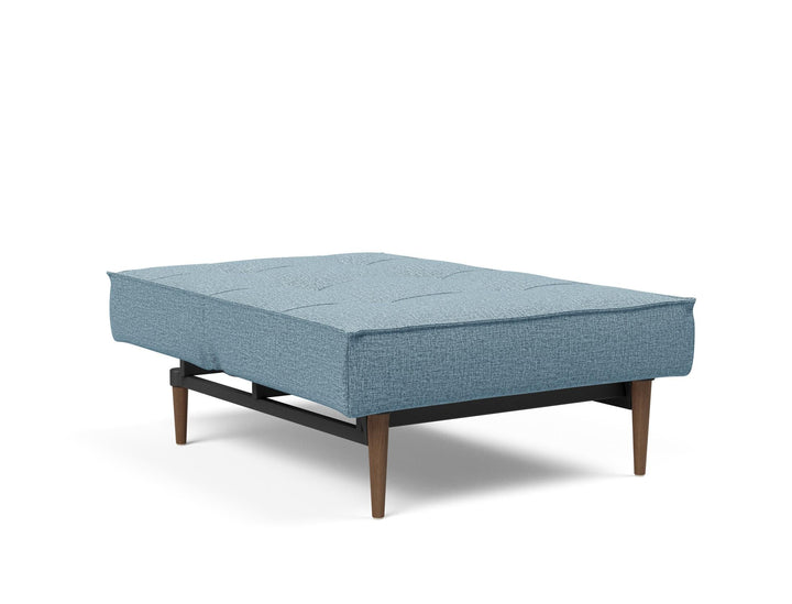 The Decorators: Fotoliu recliner Splitback Styletto Dark Wood Mixed Dance Light Blue 115x90cm