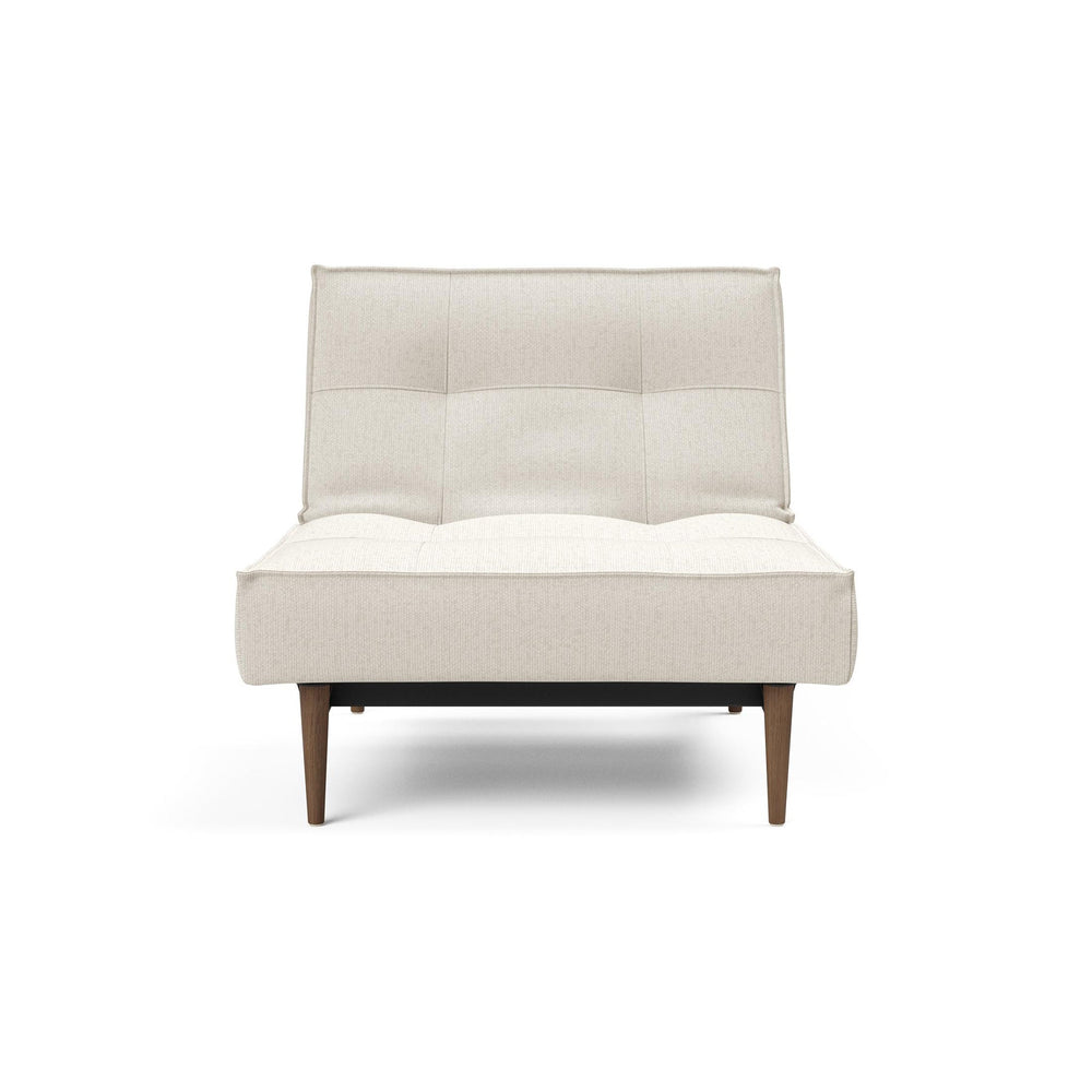 The Decorators: Fotoliu recliner Splitback Styletto Dark Wood Boucle Off White 115x90cm