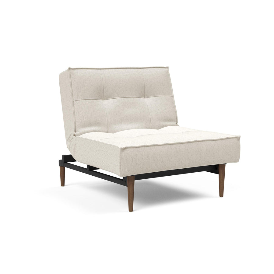 The Decorators: Fotoliu recliner Splitback Styletto Dark Wood Boucle Off White 115x90cm