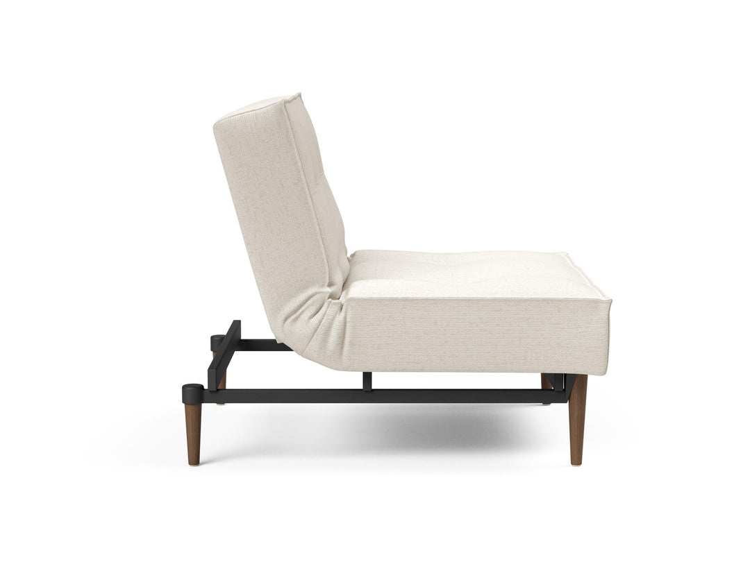 The Decorators: Fotoliu recliner Splitback Styletto Dark Wood Boucle Off White 115x90cm