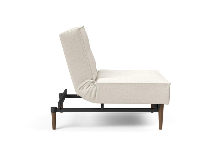 The Decorators: Fotoliu recliner Splitback Styletto Dark Wood Boucle Off White 115x90cm