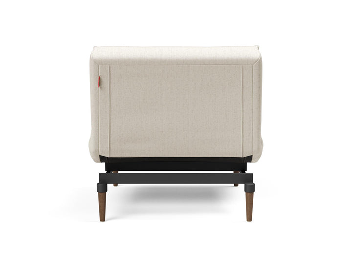 The Decorators: Fotoliu recliner Splitback Styletto Dark Wood Boucle Off White 115x90cm