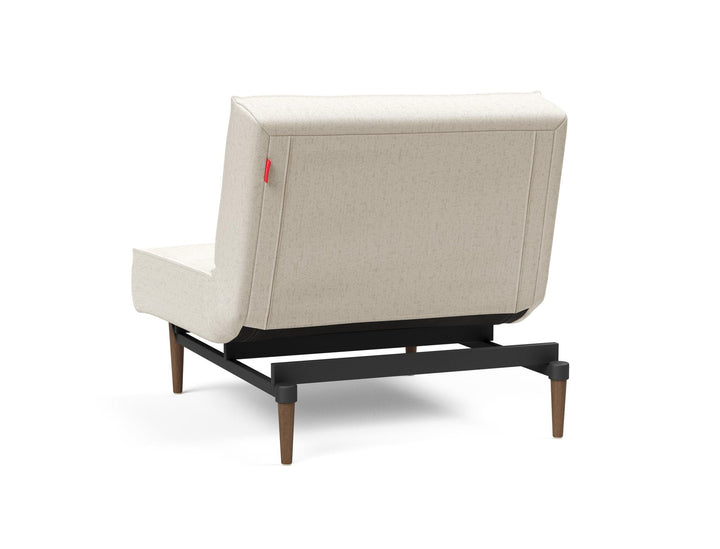 The Decorators: Fotoliu recliner Splitback Styletto Dark Wood Boucle Off White 115x90cm