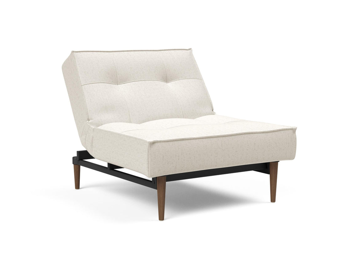 The Decorators: Fotoliu recliner Splitback Styletto Dark Wood Boucle Off White 115x90cm