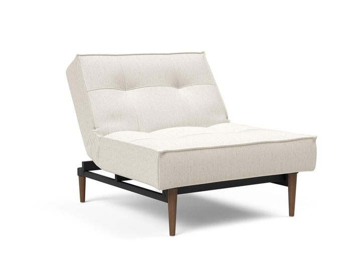 The Decorators: Fotoliu recliner Splitback Styletto Dark Wood Boucle Off White 115x90cm