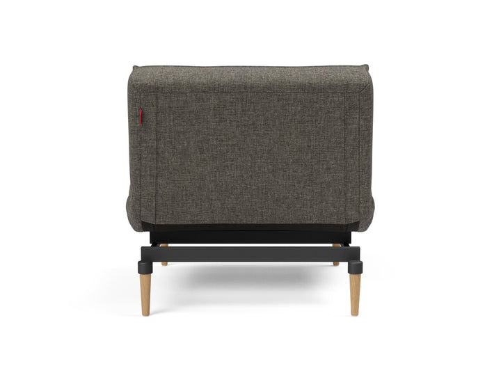 The Decorators: Fotoliu recliner Splitback Styletto Light Wood Flashtex Dark Grey 115x90cm