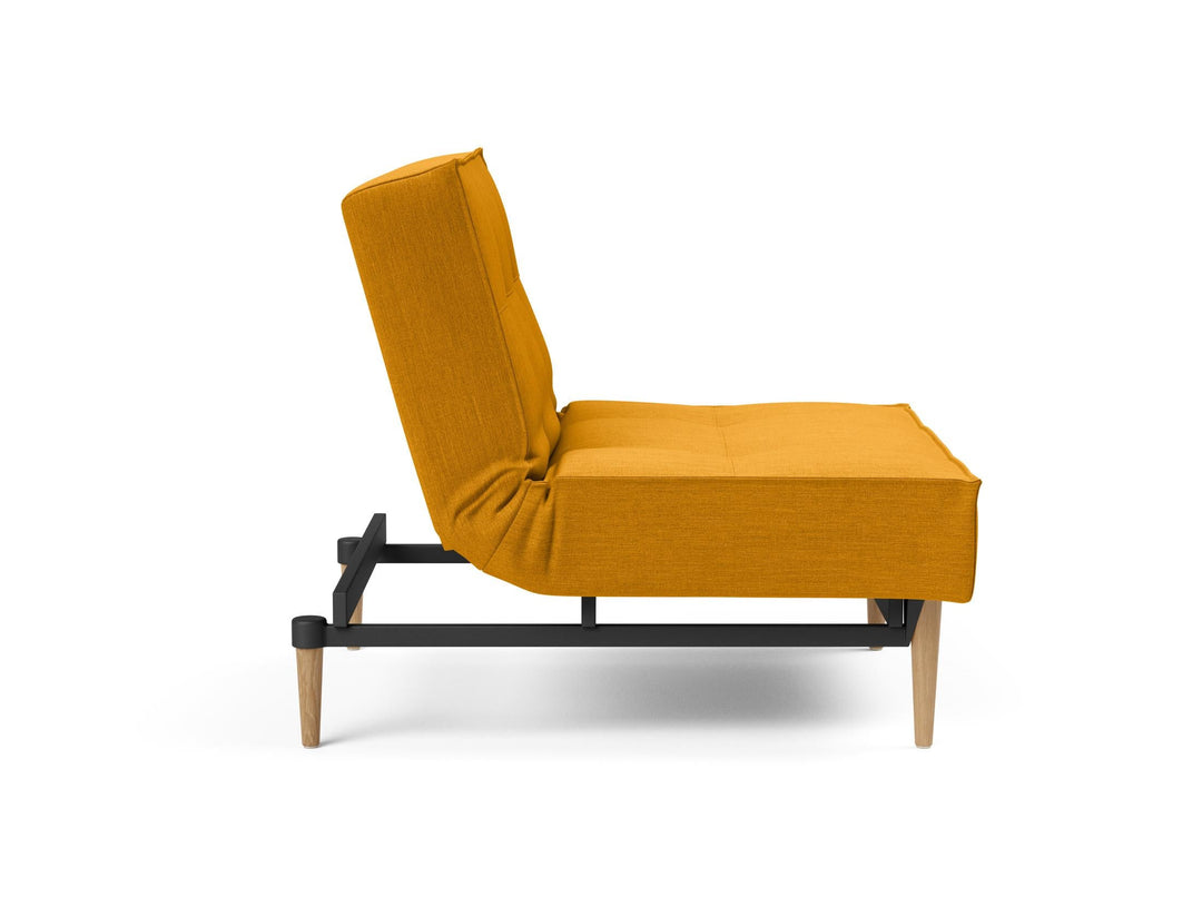 The Decorators: Fotoliu recliner Splitback Styletto Light Wood Elegance Burned Curry  115x90cm