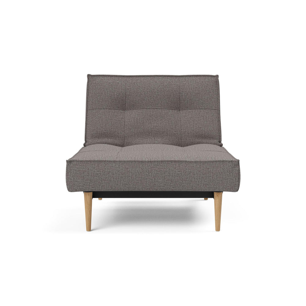 The Decorators: Fotoliu recliner Splitback Light Wood Styletto Mixed Dance Grey 115x90cm