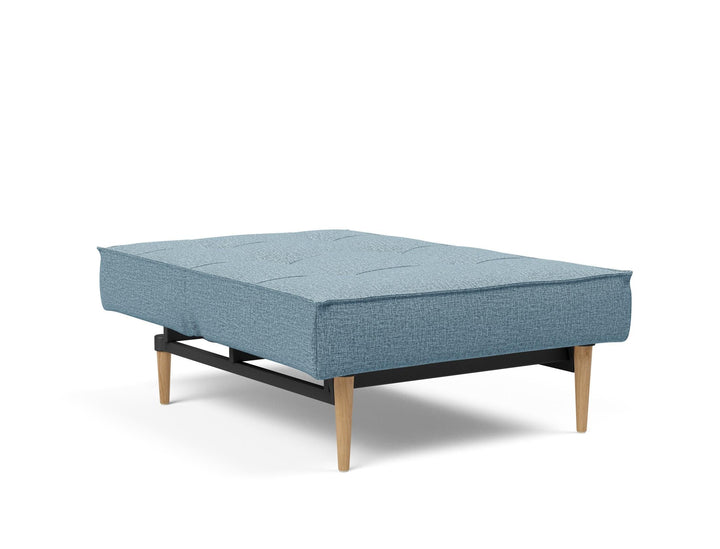 The Decorators: Fotoliu recliner Splitback Styletto Light Wood Mixed Dance Light Blue 115x90cm