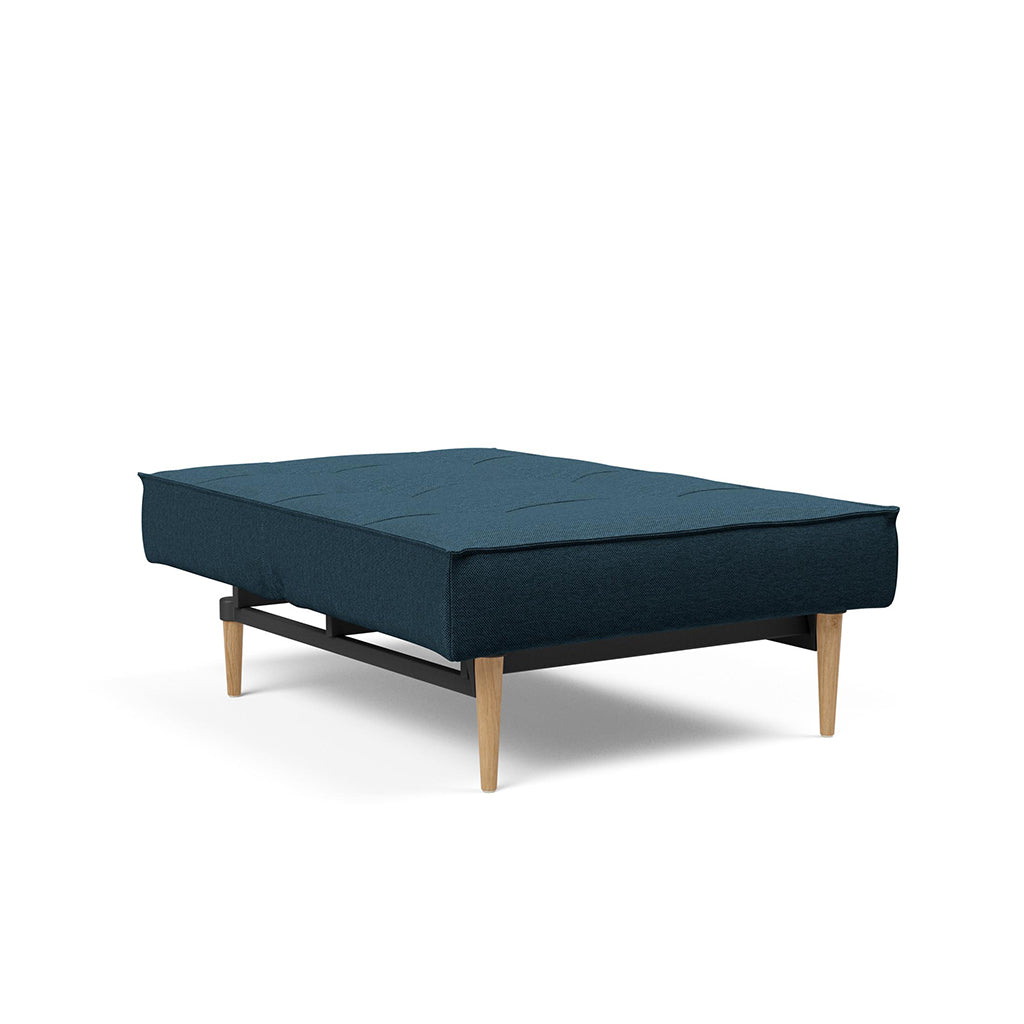 The Decorators: Fotoliu recliner Splitback Styletto Light Wood Argus Navy Blue 115x90cm