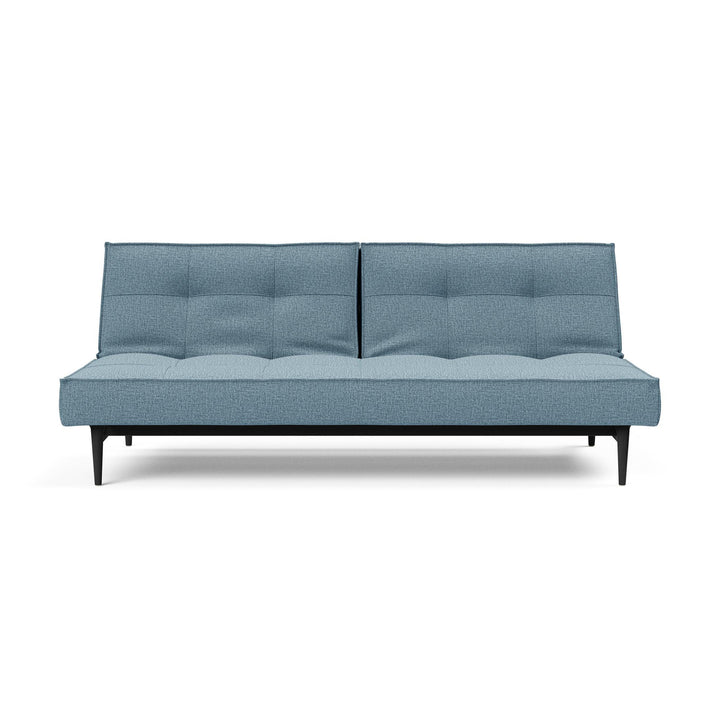 The Decorators: Canapea extensibila Splitback Styletto Black Wood Mixed Dance Light Blue 115x210cm
