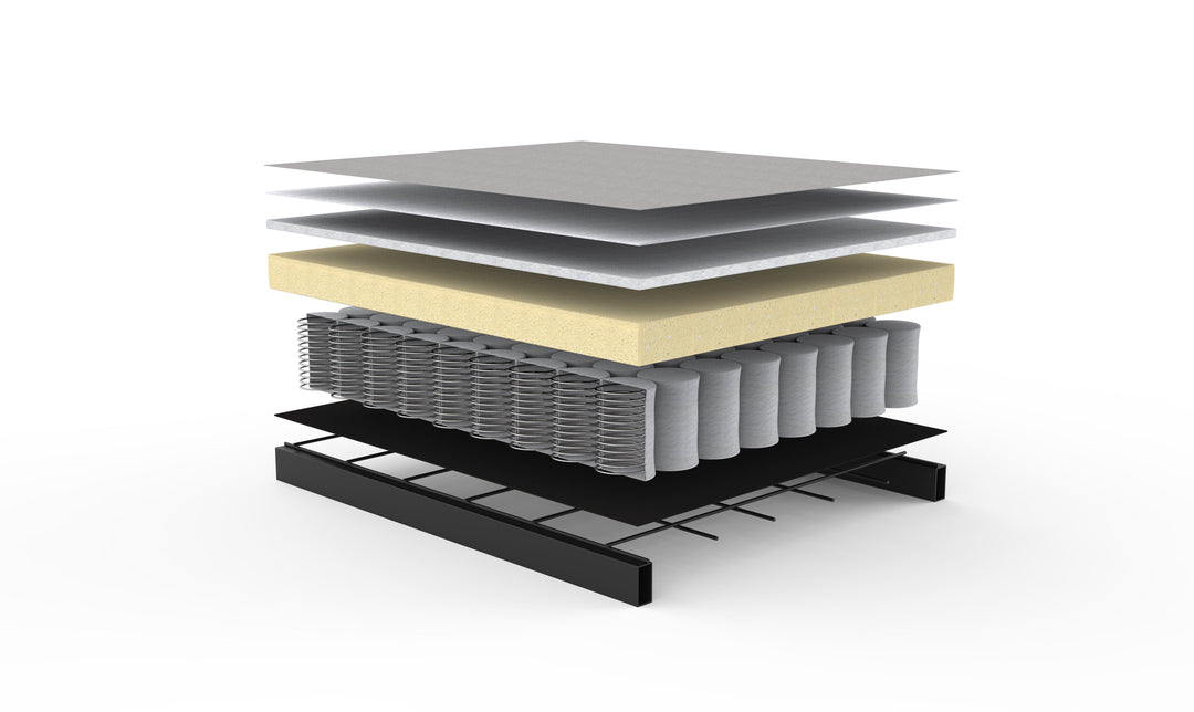 The Decorators: Canapea extensibila cu brate Splitback Styletto Black Wood Flashtex Dark Grey 115x210cm