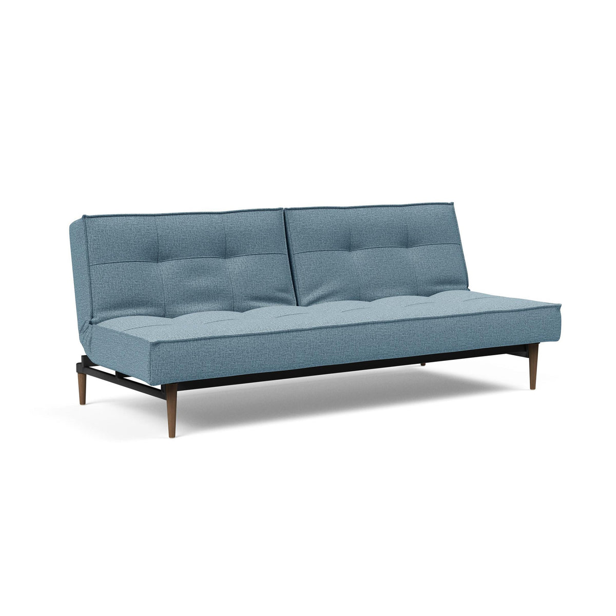 Canapea extensibila Splitback Styletto Dark Wood Mixed Dance Light Blue 115x210cm