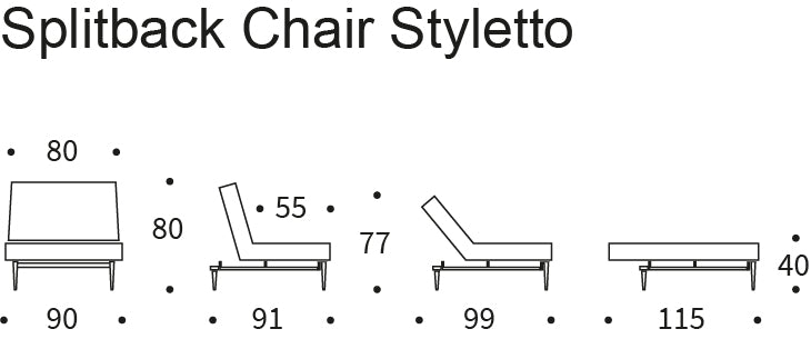 The Decorators: Fotoliu recliner Splitback Styletto Black Wood Elegance Burned Curry  115x90cm