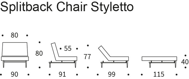 The Decorators: Fotoliu recliner Splitback Styletto Black Wood Elegance Burned Curry  115x90cm