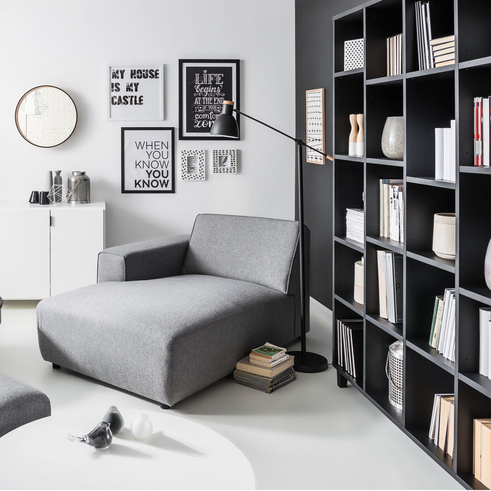 The Decorators: Biblioteca lata 4x5 rafturi, neagra VOX Simple 148.5x38x185 cm