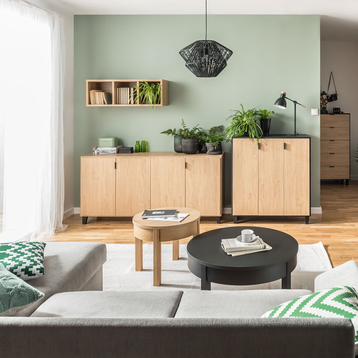 The Decorators: Bufet VOX Simple 45x160x68,5 cm, stejar/alb