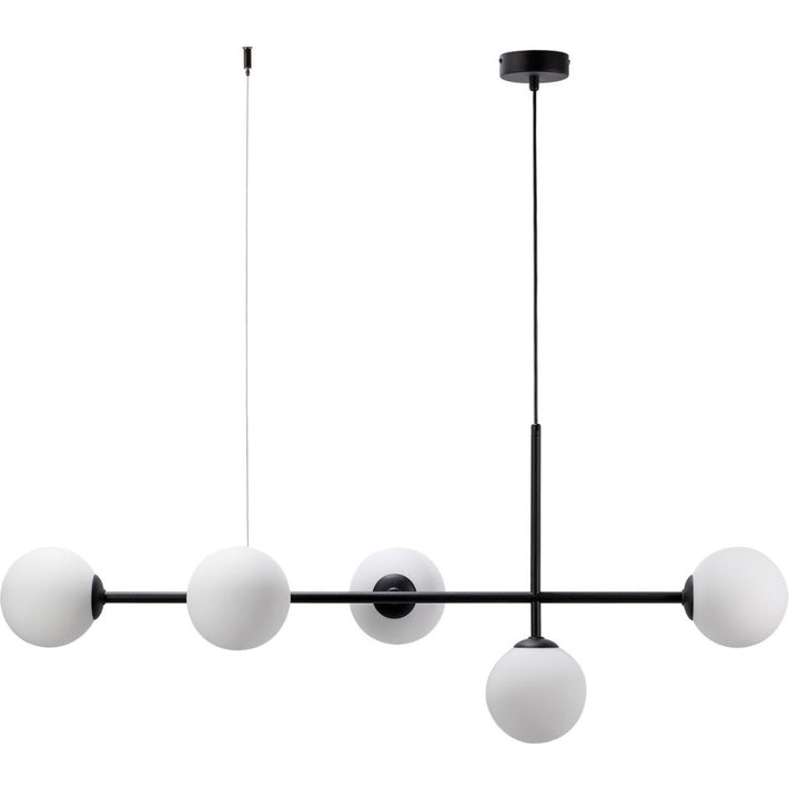 The Decorators: Lustra VOX Dione 5 cu sticla alba mata