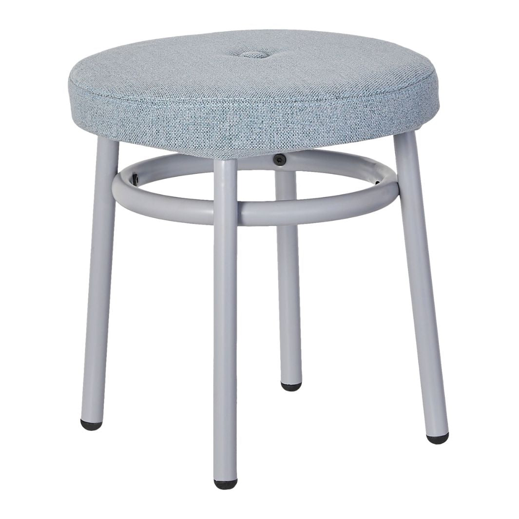The Decorators: Taburet pentru copii, Chill, metal si textil, roz, 30xØ32 cm