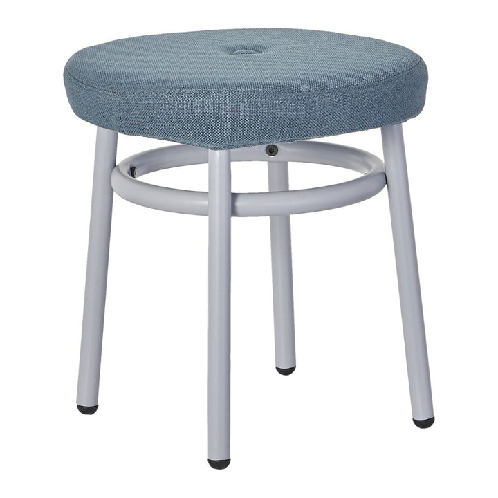 The Decorators: Taburet pentru copii, Chill, metal si textil, roz, 30xØ32 cm