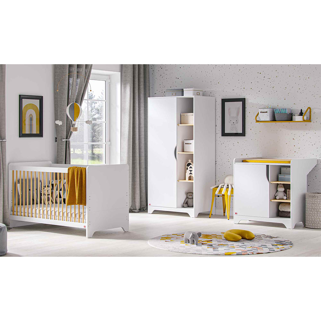 The Decorators: Pat bebe VOX Leaf 70x140cm, alb/stejar