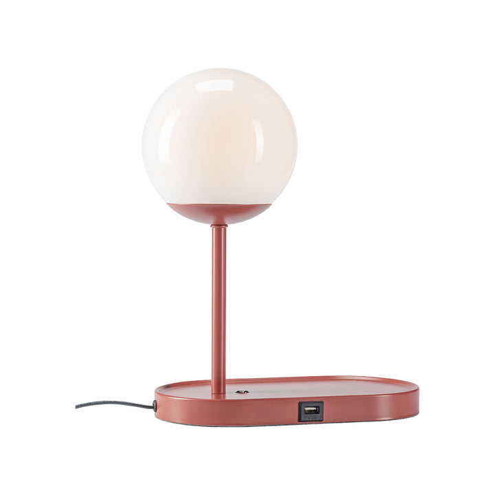 The Decorators: Veioza LED cu USB si suport telefon mobil VOX Bule, rosu