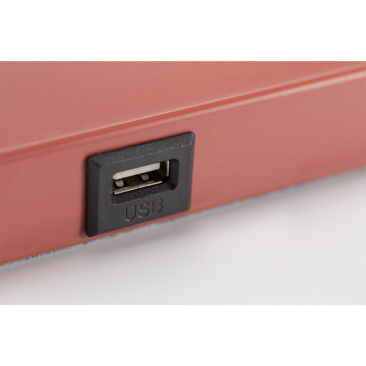 Veioza LED cu USB si suport telefon mobil VOX Bule, rosu