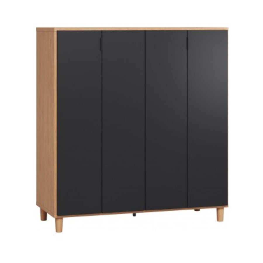 The Decorators: Bar din pal melaminat VOX Simple, 112x45x112cm, stejar/negru