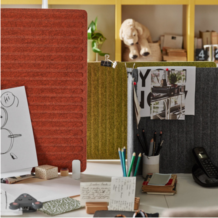 The Decorators: Paravan pliabil birou VOX Calmo Verde 60/40 cm