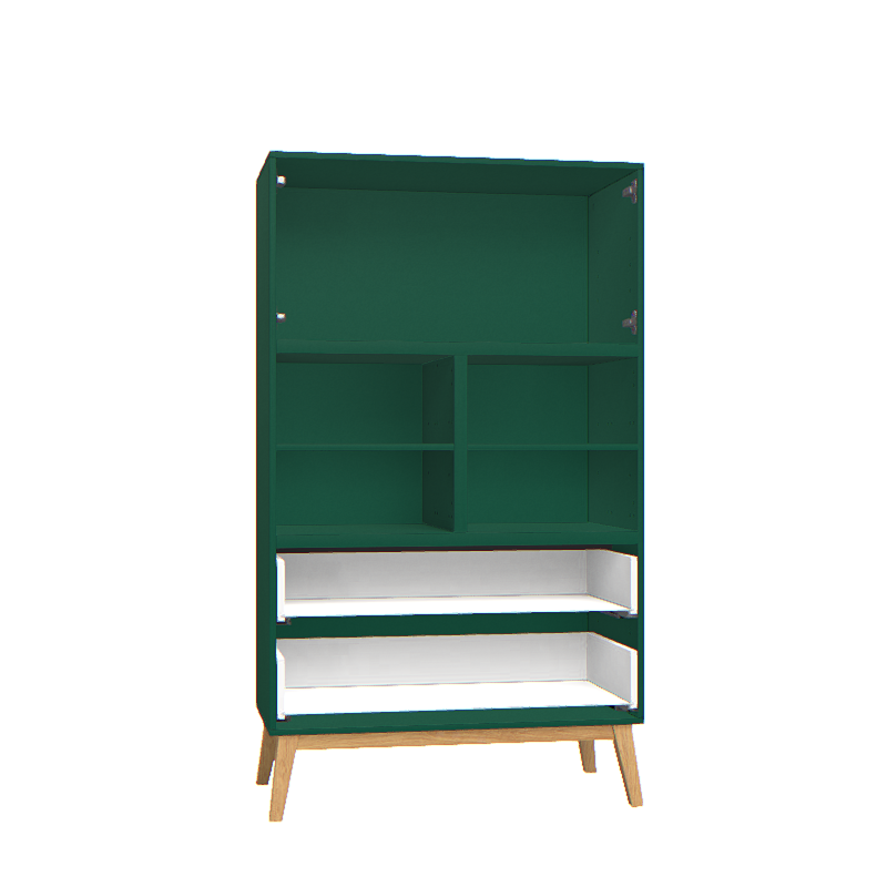 The Decorators: Biblioteca Verde-Stejar VOX Creative 91x47x151 cm