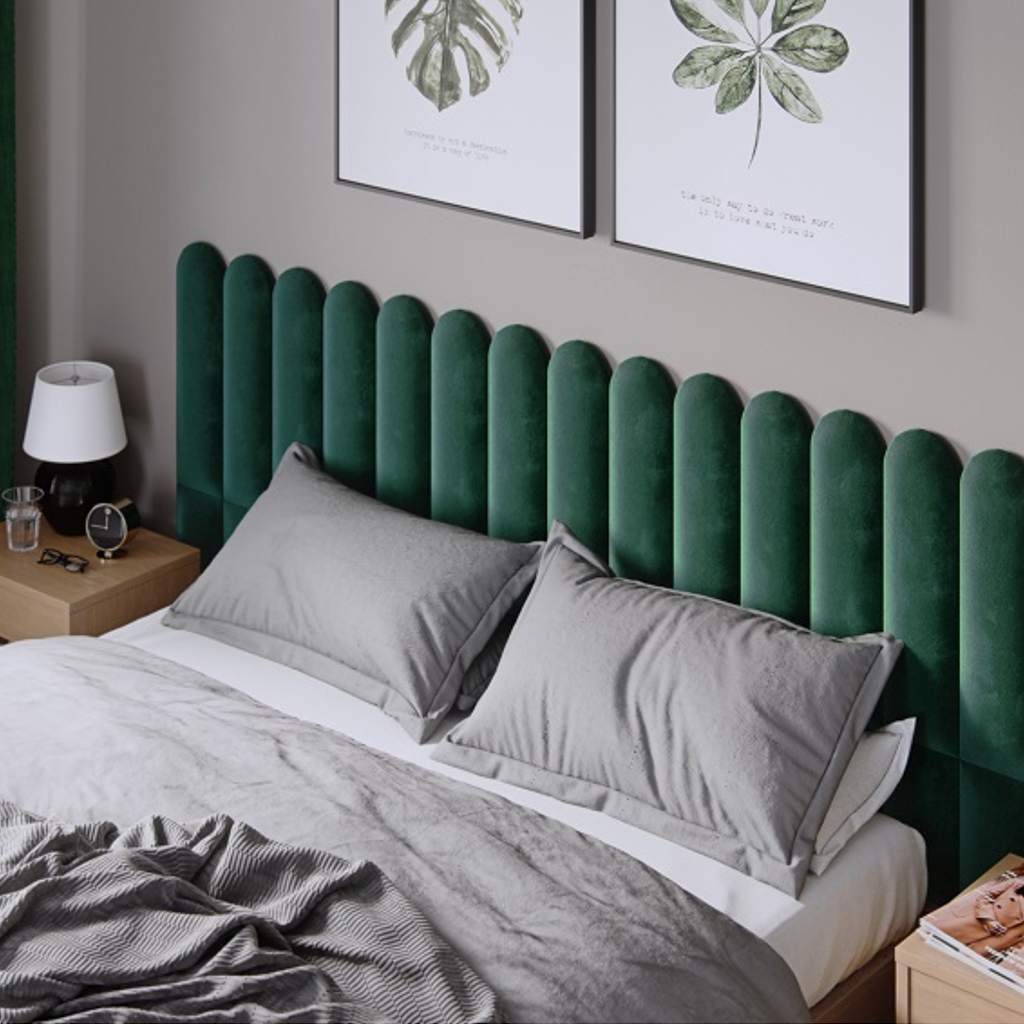The Decorators: Panouri tapitate Vilo Oval, mustar (10 bucati/cutie)
