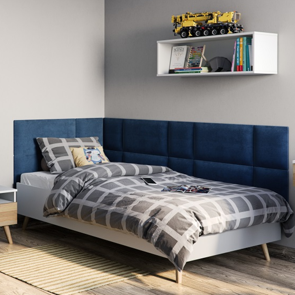 The Decorators: Panouri tapitate Vilo Regular 1, bleumarin (8 bucati/cutie)