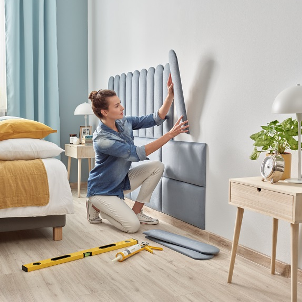The Decorators: Panouri tapitate Vilo Oval, mustar (10 bucati/cutie)