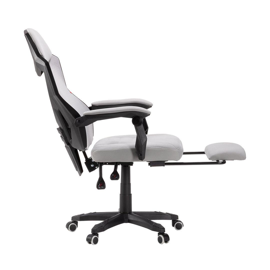The Decorators: Scaun birou pivotant de gaming VOX Arrow, alb/negru