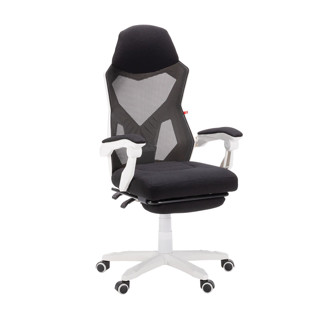 The Decorators: Scaun birou pivotant de gaming VOX Arrow, alb/negru