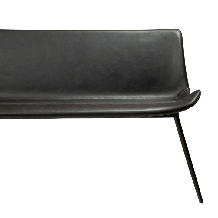 Bancheta neagra din piele artificiala DanForm HYPE, 152x80x58 cm