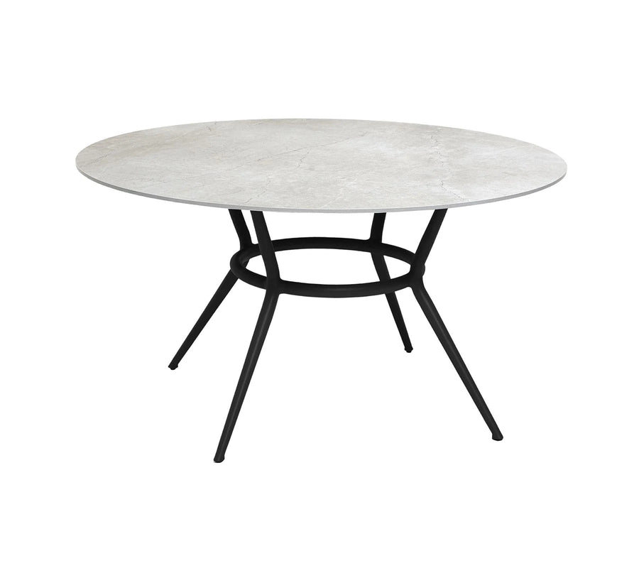 The Decorators: Masa de exterior rotunda Cane-line Joy Lava Grey/Fossil Grey